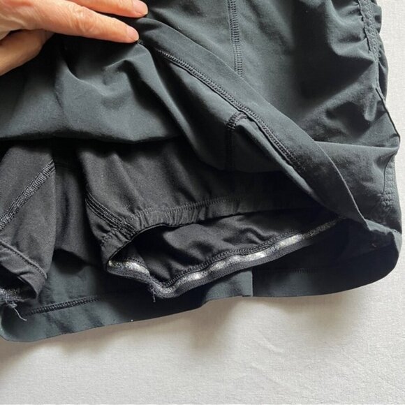 Lululemon Athletica black tennis skirt skort Sz 10 - Picture 3 of 8